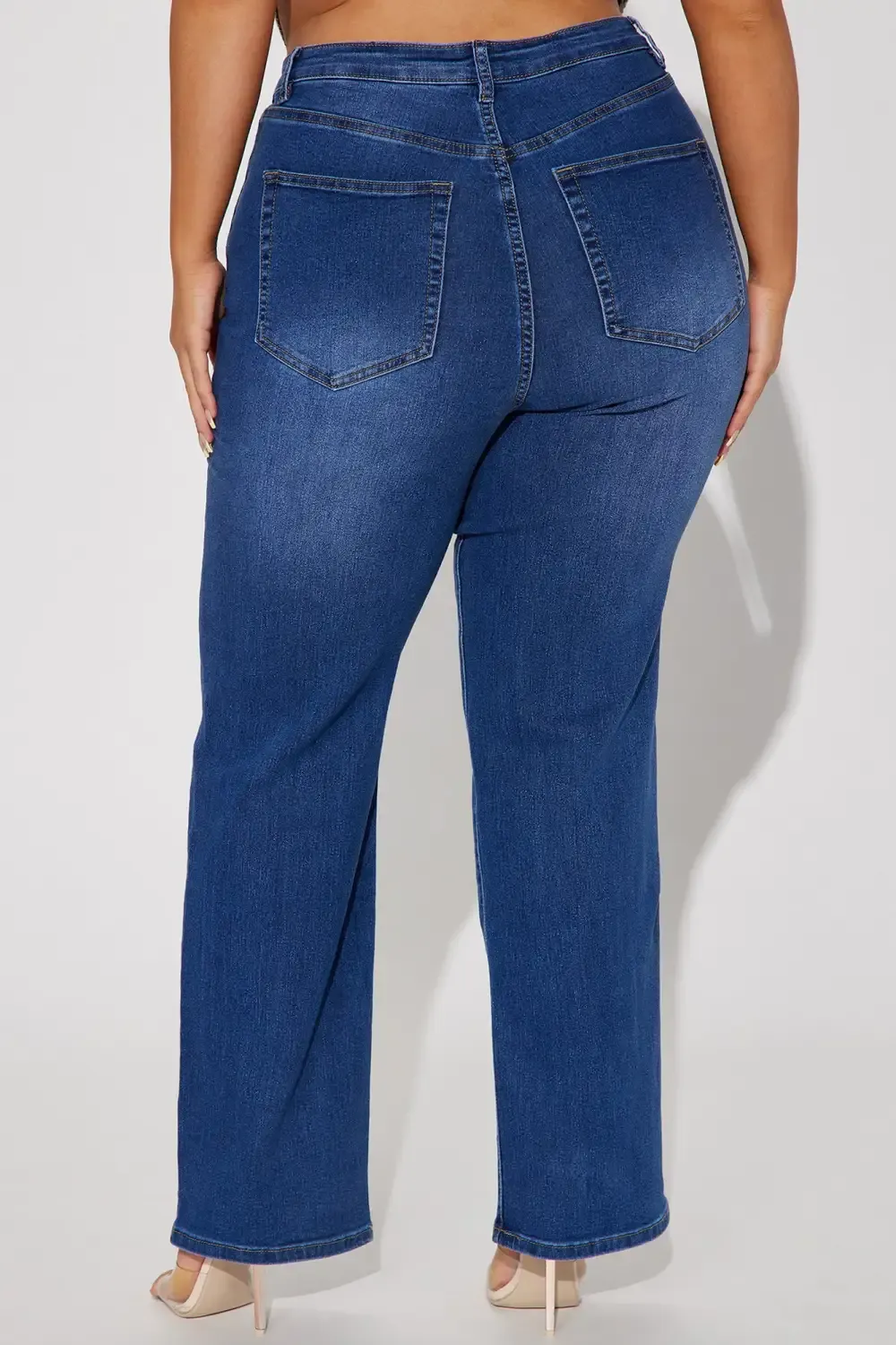 Simply Basic Stretch Straight Jeans - Medium Wash
