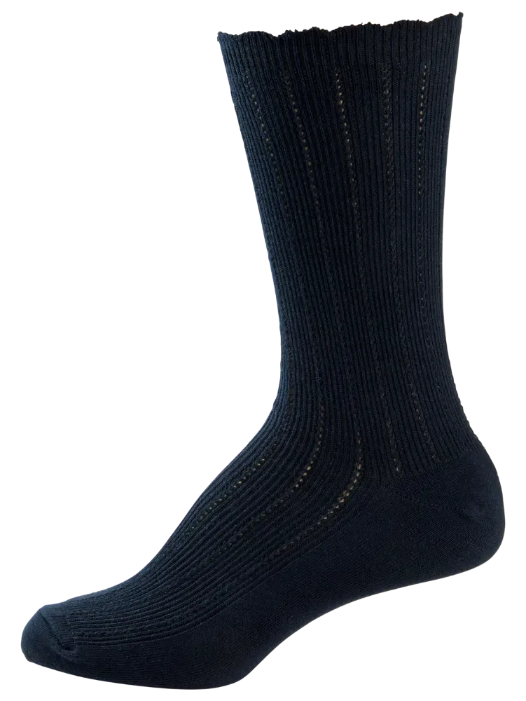 Women's Mid-Calf Ruffle-Edge Dress Socks, 3 Pairs