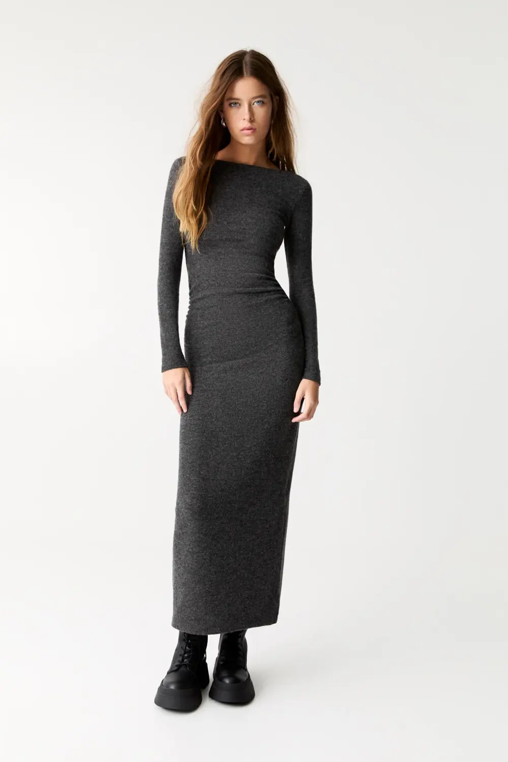 Vestido midi punto
