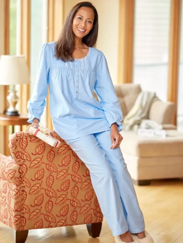 Ella Simone Enchanted Evenings Flannel Pajama Set
