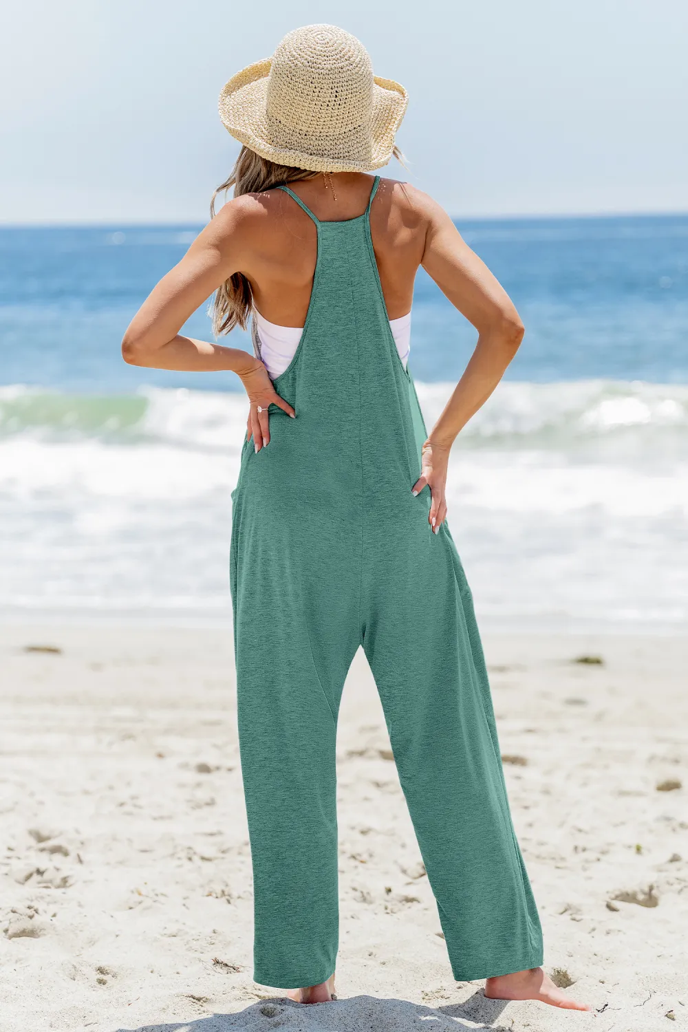 Chill Retreat Green Jumpsuit