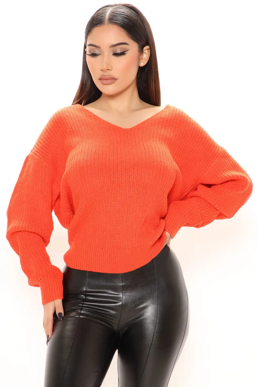 Falls Favorite Girl Sweater II - Orange
