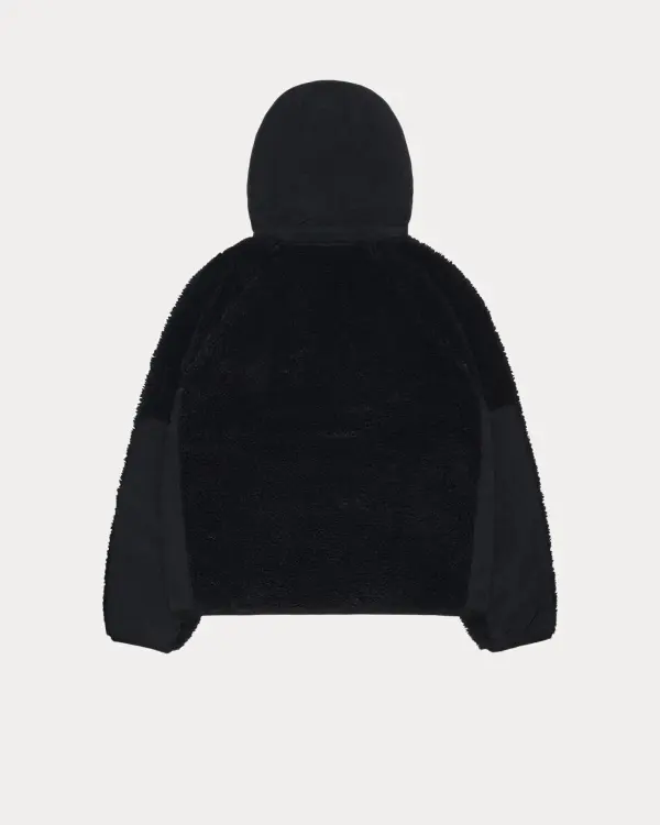 SHERPA PANELED HOODED JACKET