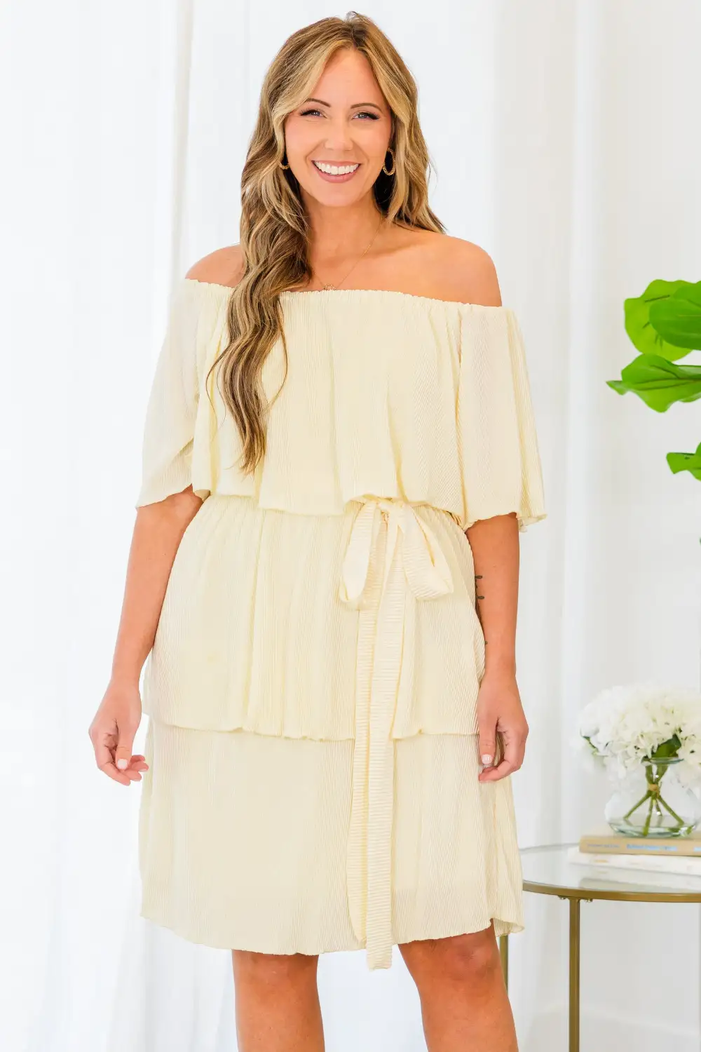 Not Through With You Dress, Cream
