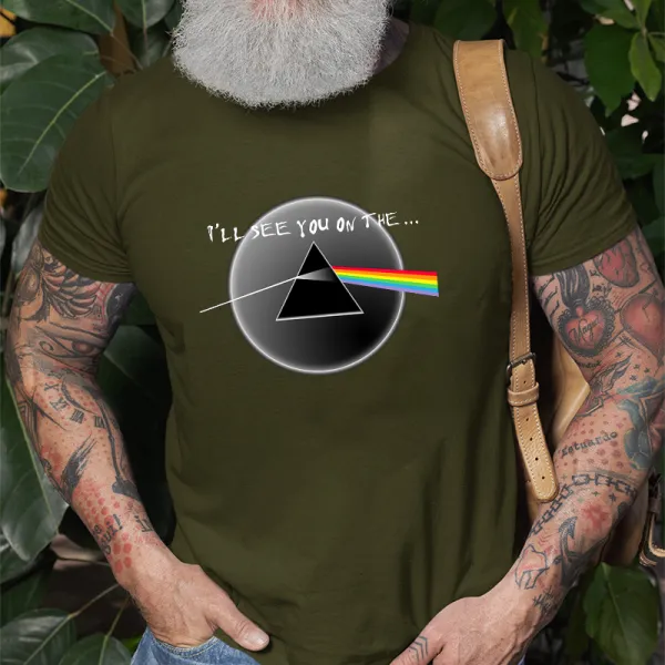 Pink Floyd I'll See You on the Print Men's T-shirt