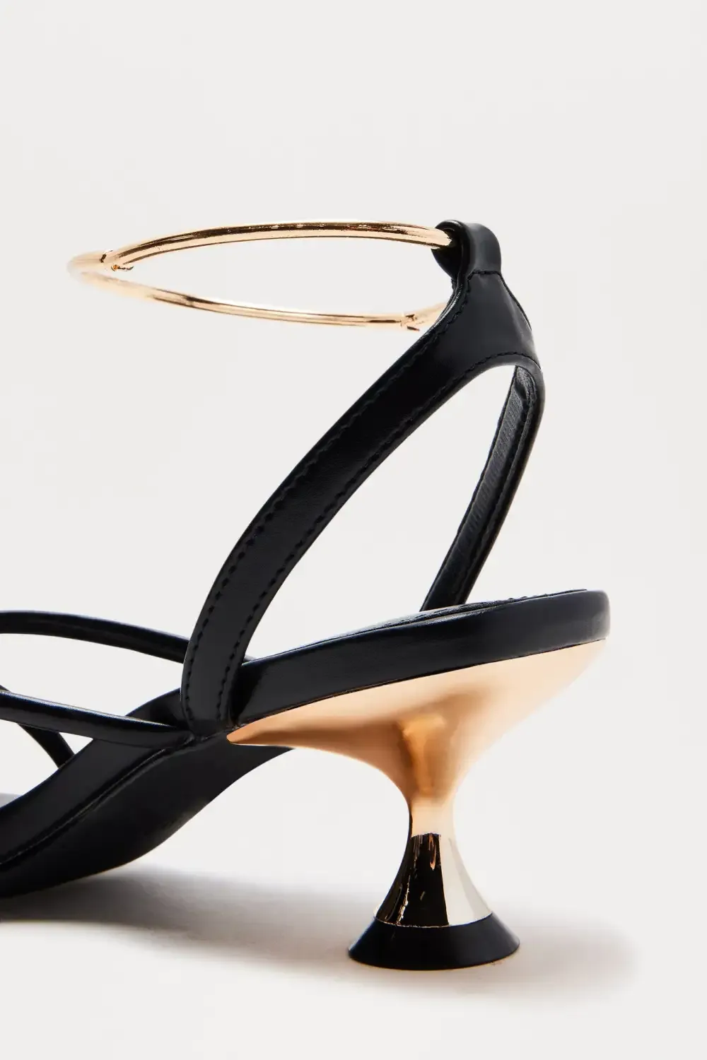 Laguna Kitten Heels - Black/Gold