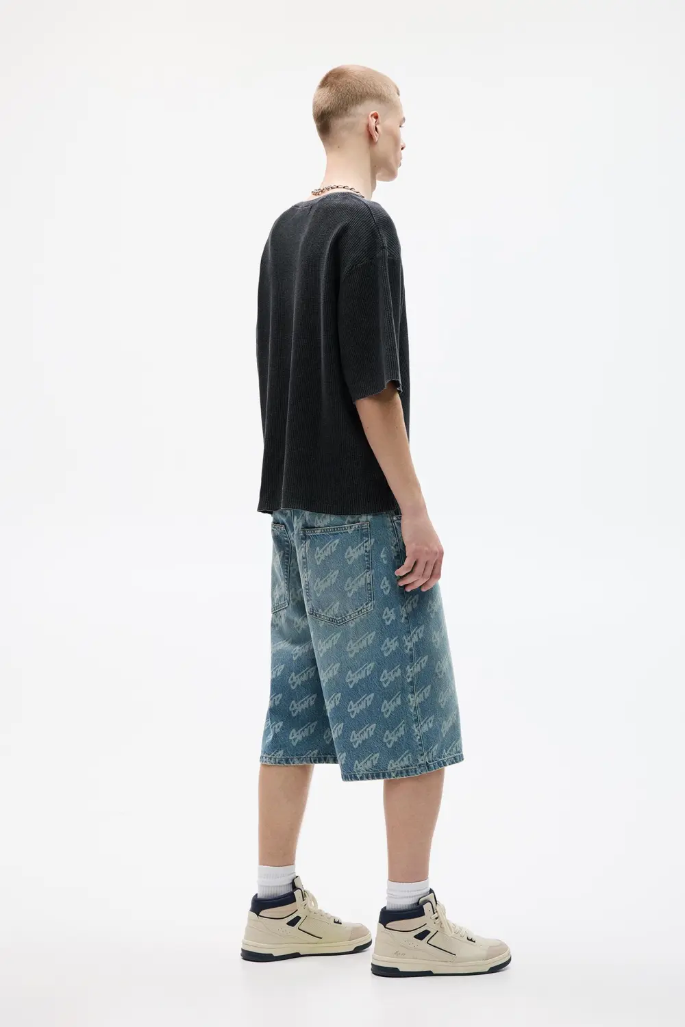 Waffle-knit STWD T-shirt
