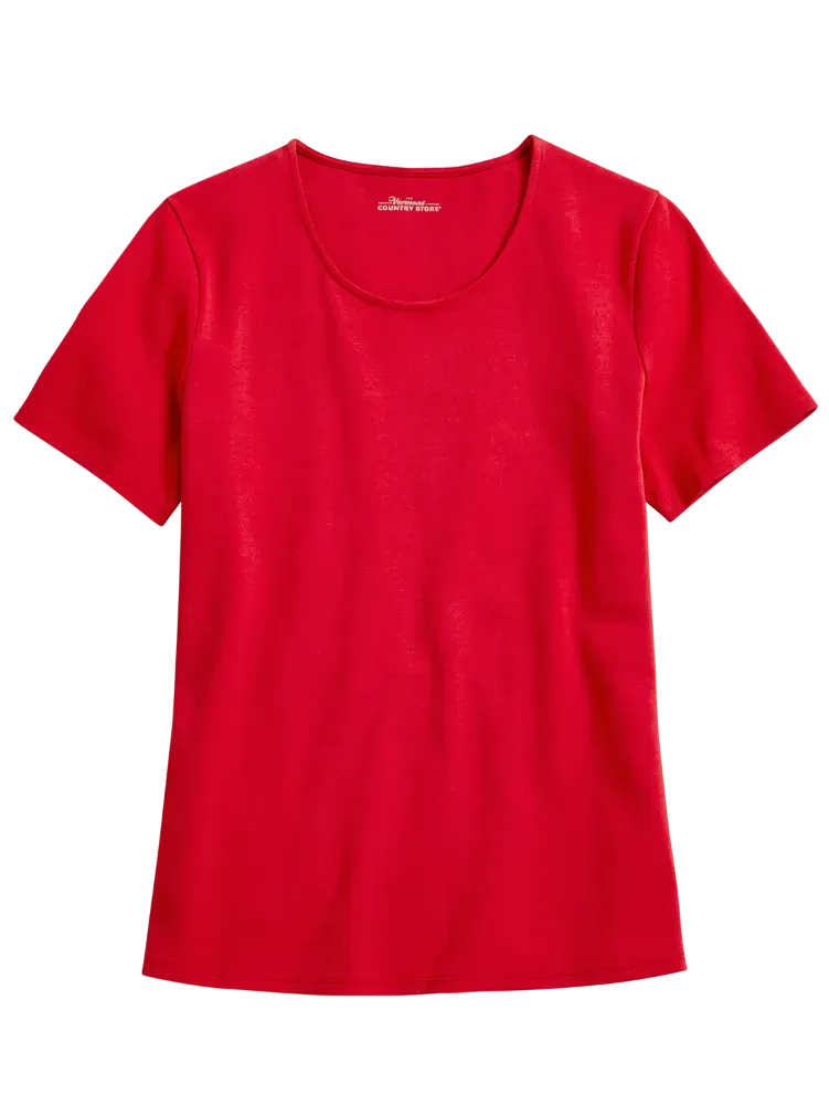 Women's USA Cotton Short-Sleeve Crewneck Tee