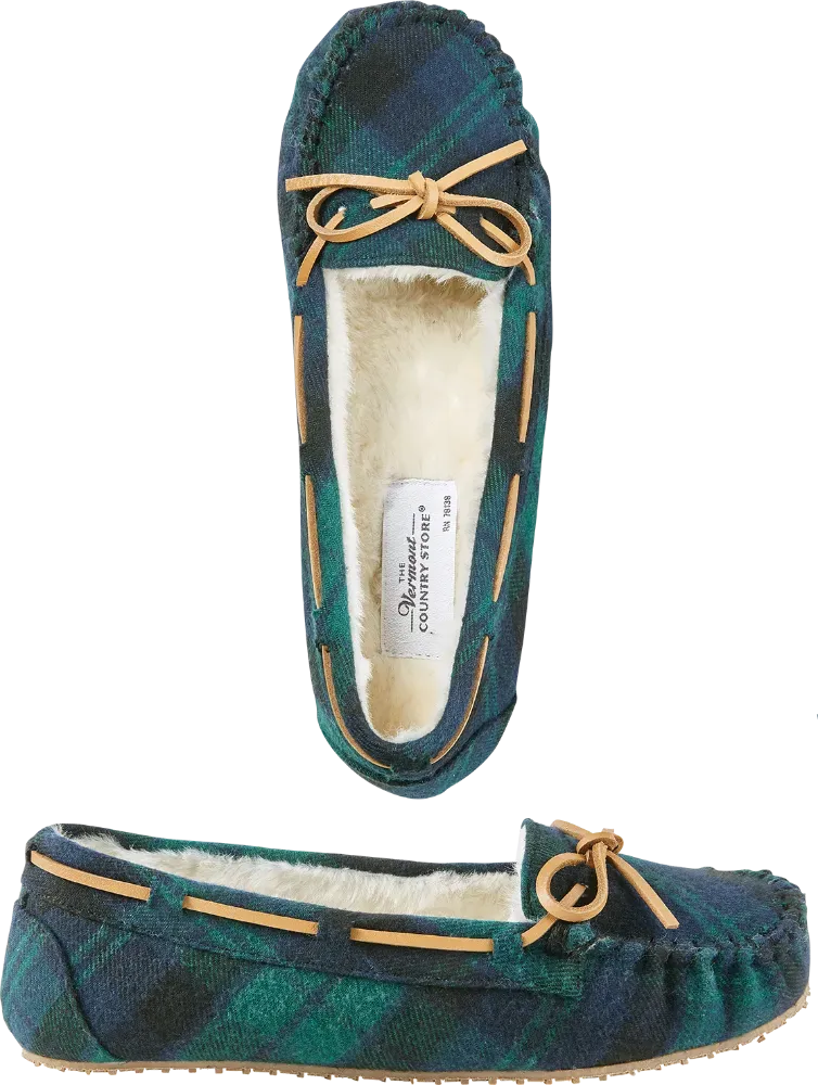 Women's Plaid Cabin Moccasins