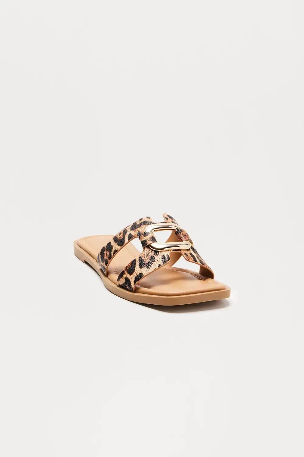 Jeanine Flat Sandals - Leopard
