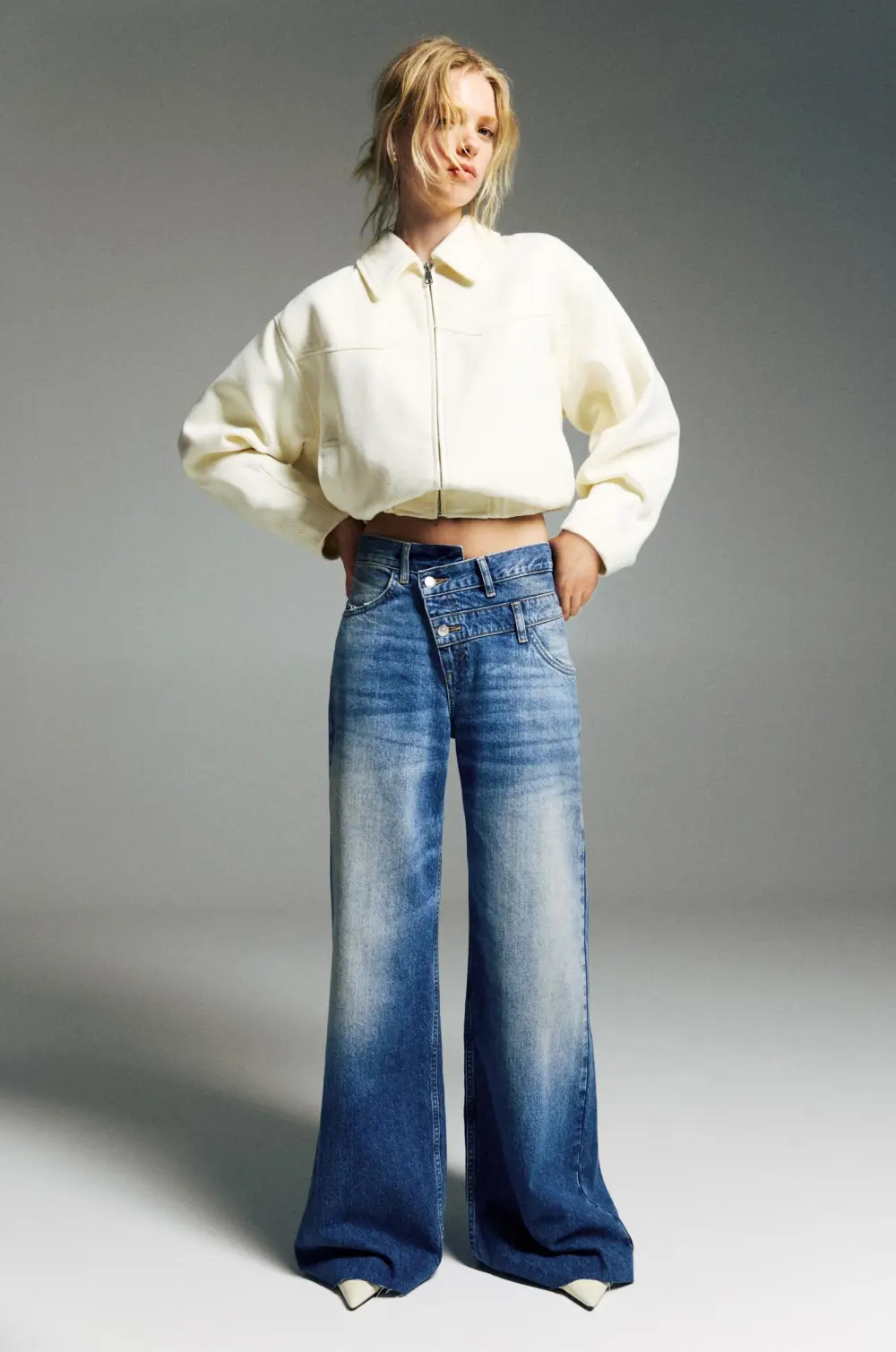 Jeans cintura cruzada