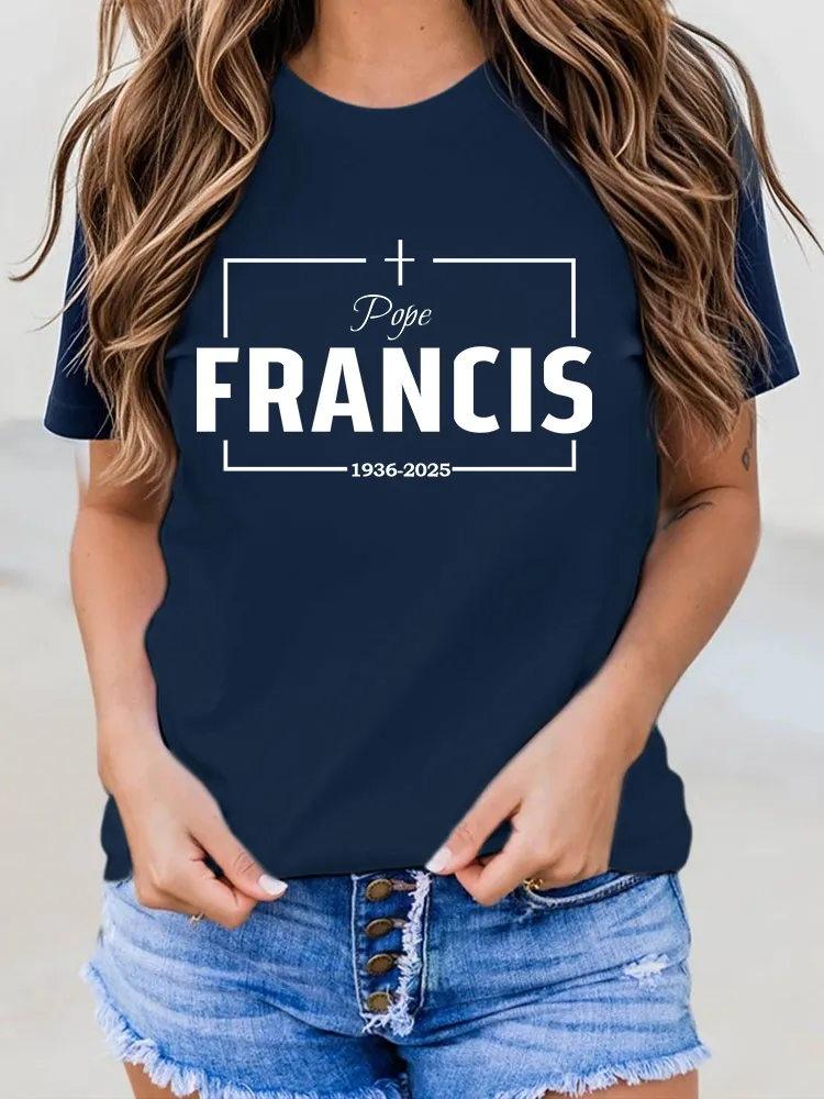 Women's Thank You Father Cotton Printed T-shirt