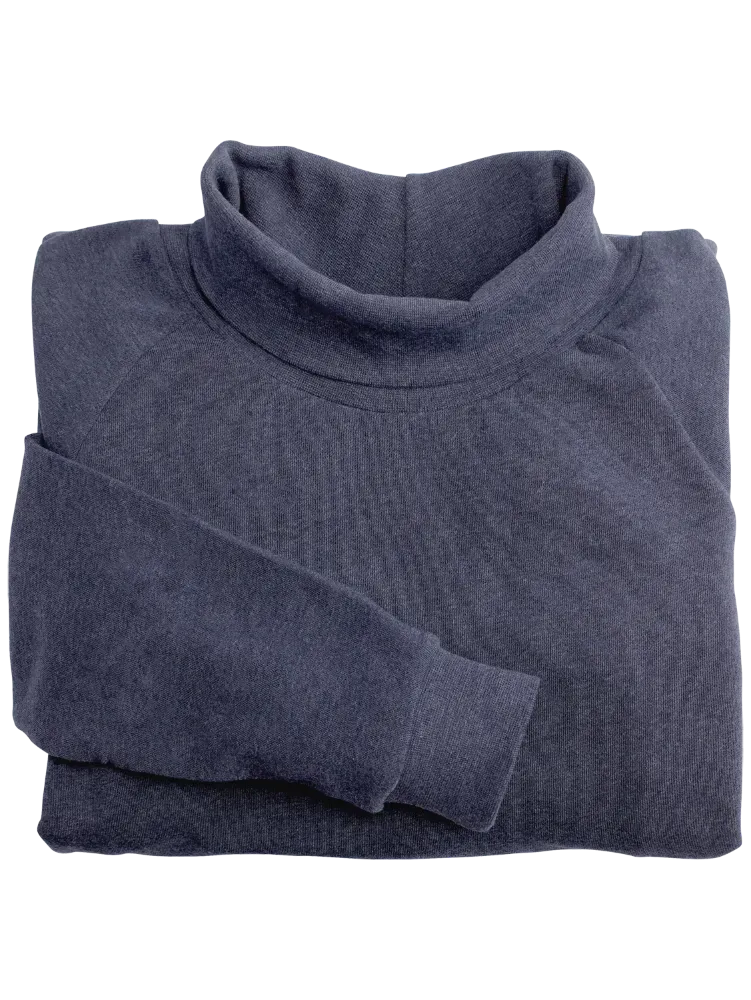 Heathered Sweatshirt Mock-TurtleNeck Popover