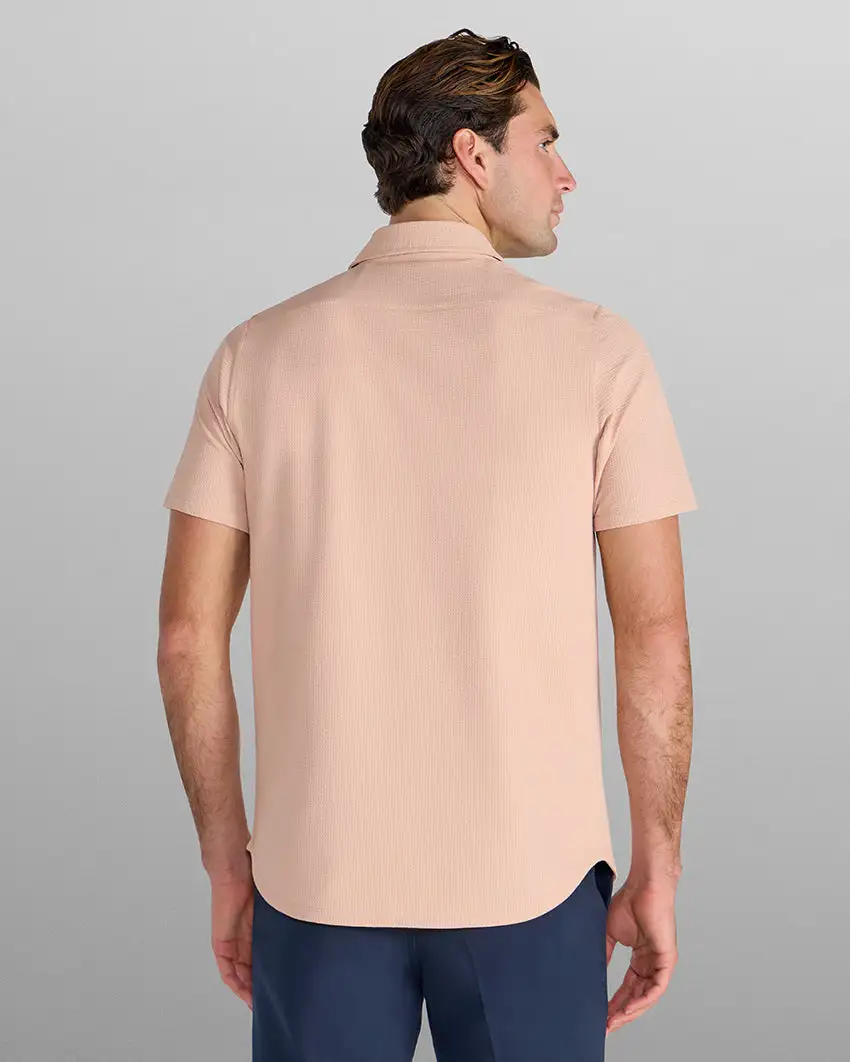 Seersucker Short Sleeve Button Down
