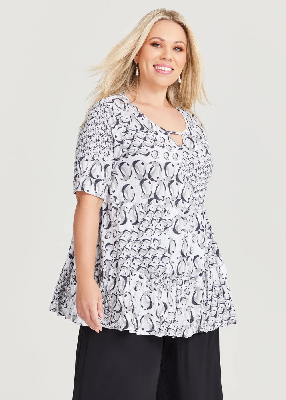 Tier Bamboo Foil Crush Top