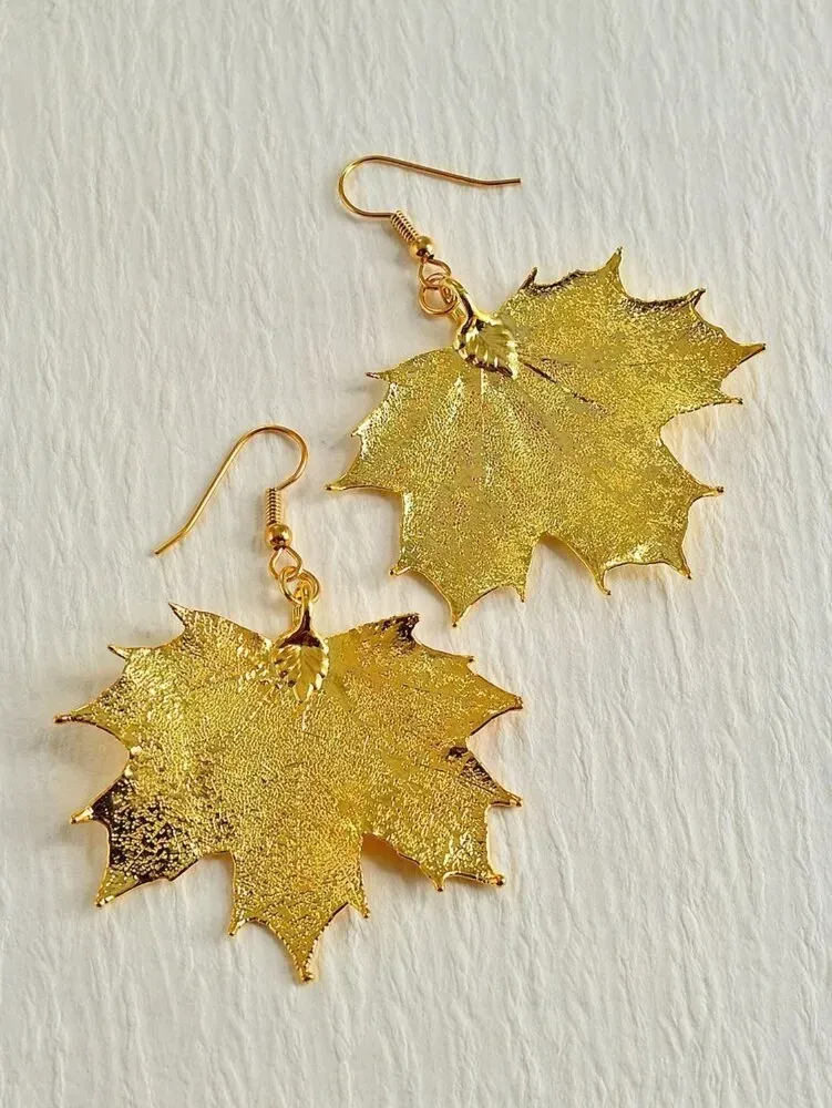 Sugar Maple Leaf Drop Earrings