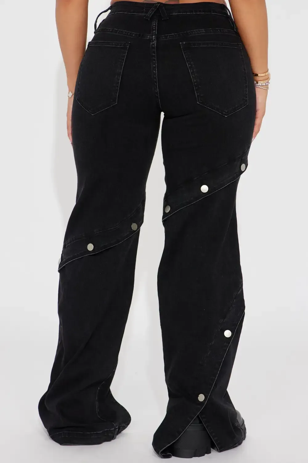 Upgrade You Stretch Wide Leg Jean - Black