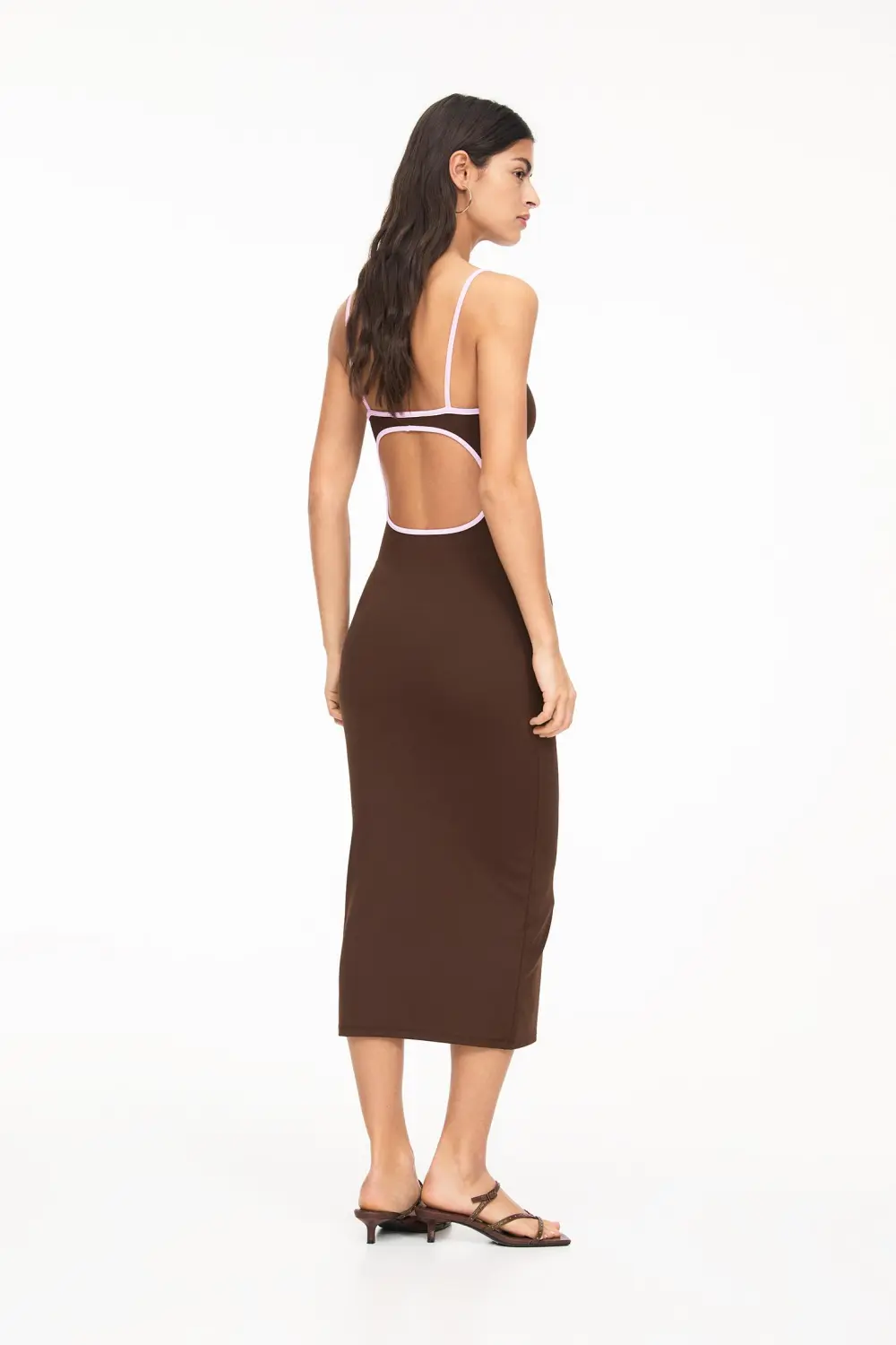 Vestido midi tirantes cut out