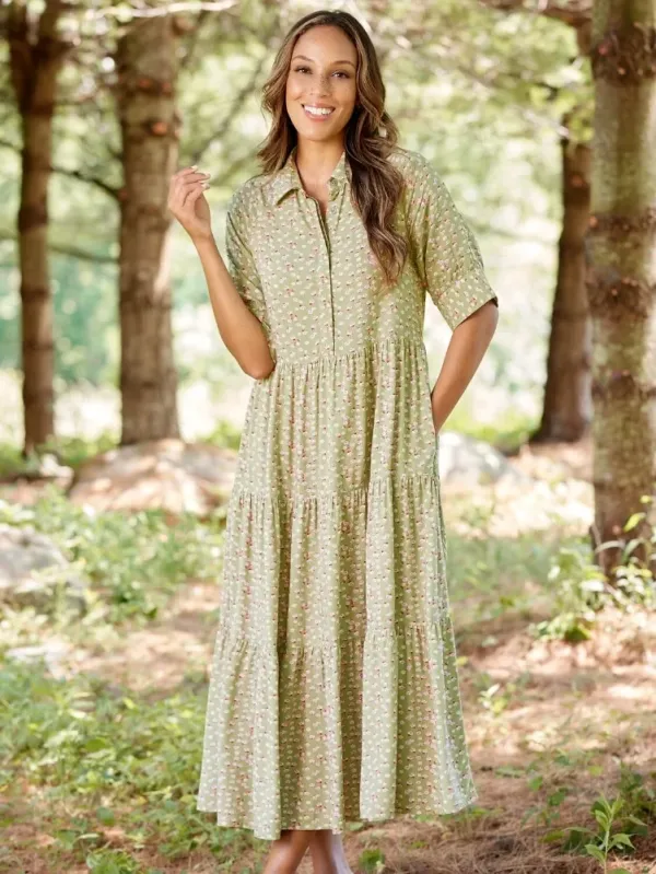 Ella Simone Tiered Floral Maxi Dress