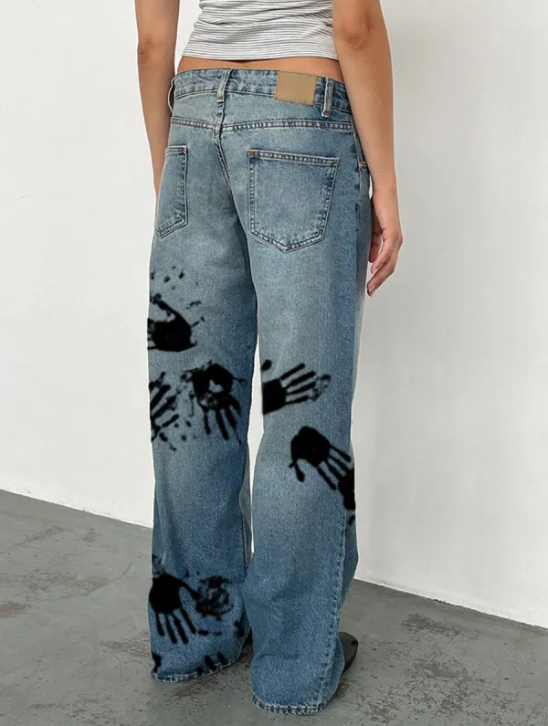 Vintage Bleach Low Rise Roomy Jeans