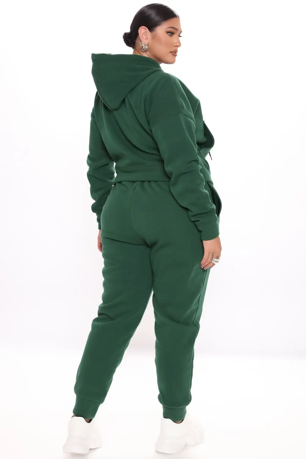 I Got This Zip Up Jacket And Jogger Set - Hunter
