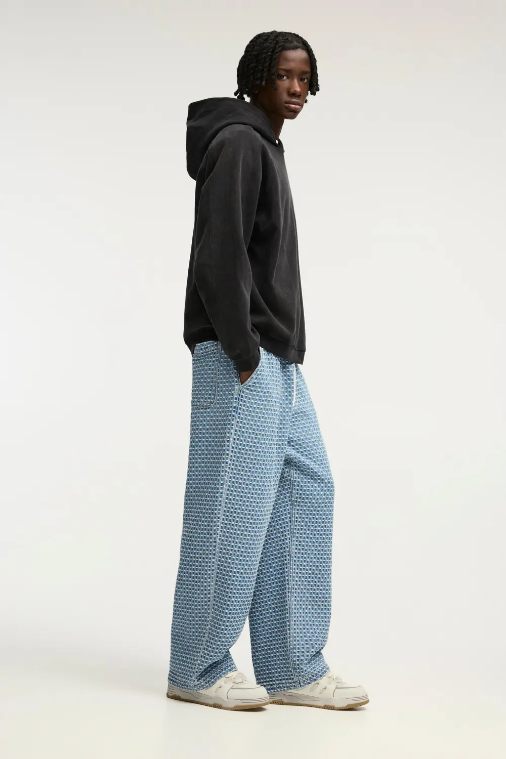 Baggy jacquard jogger jeans