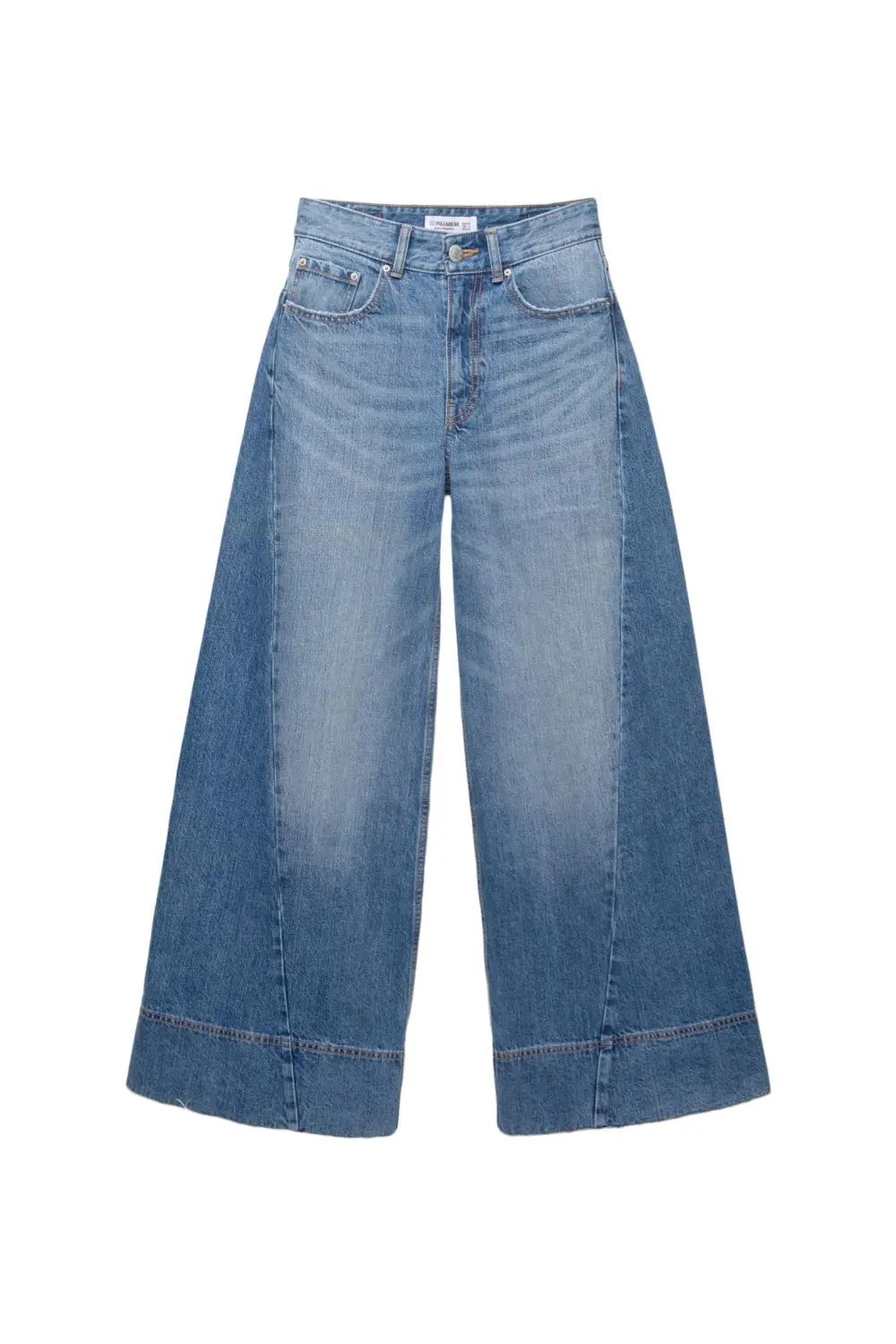 Jeans super wide leg trabilla trasera
