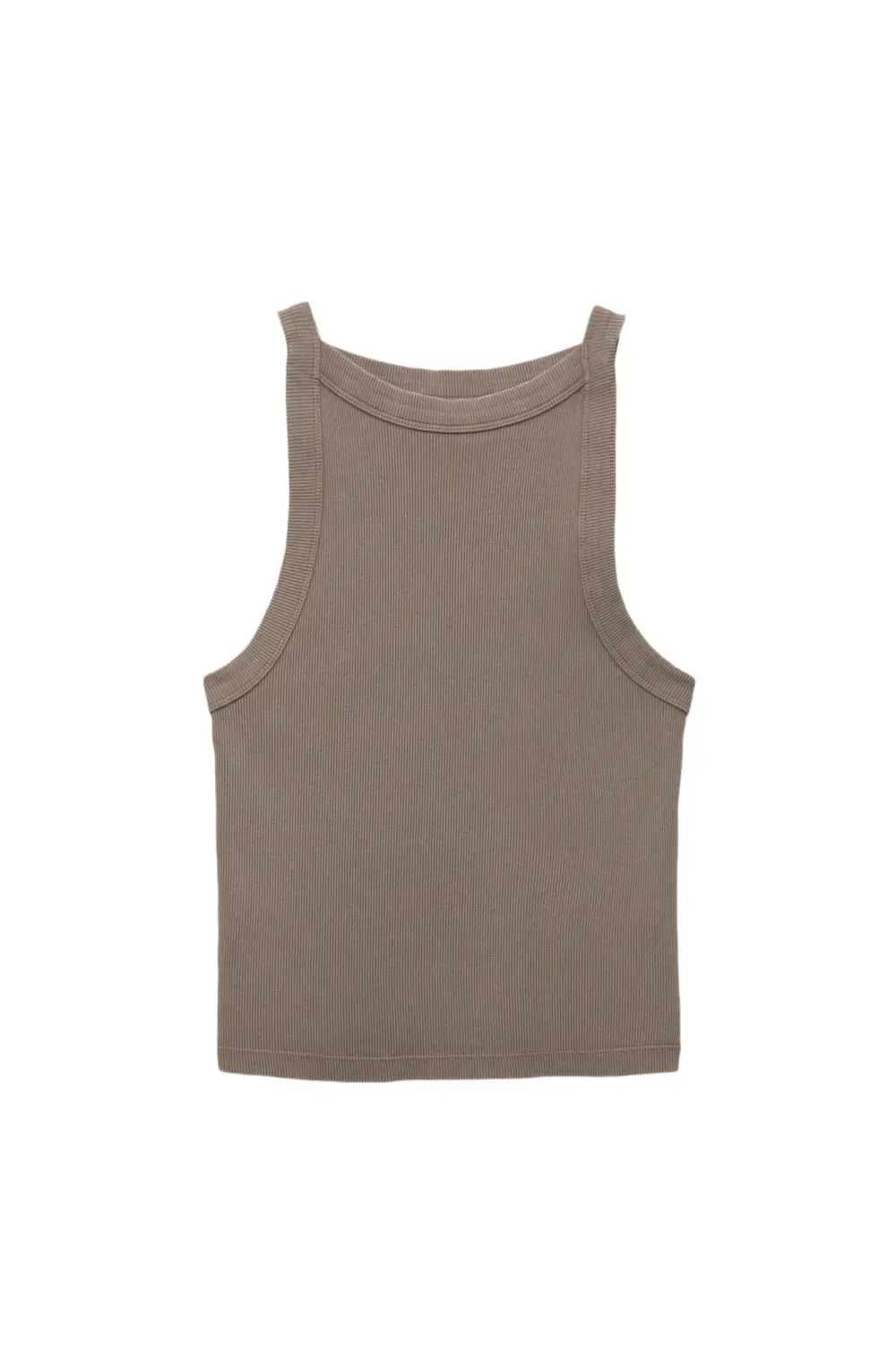 Halter neck tank top with trims