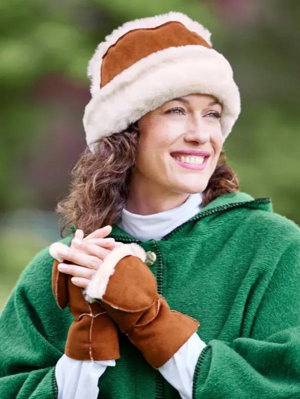 Women's Faux Shearling Flip-Top Mittens