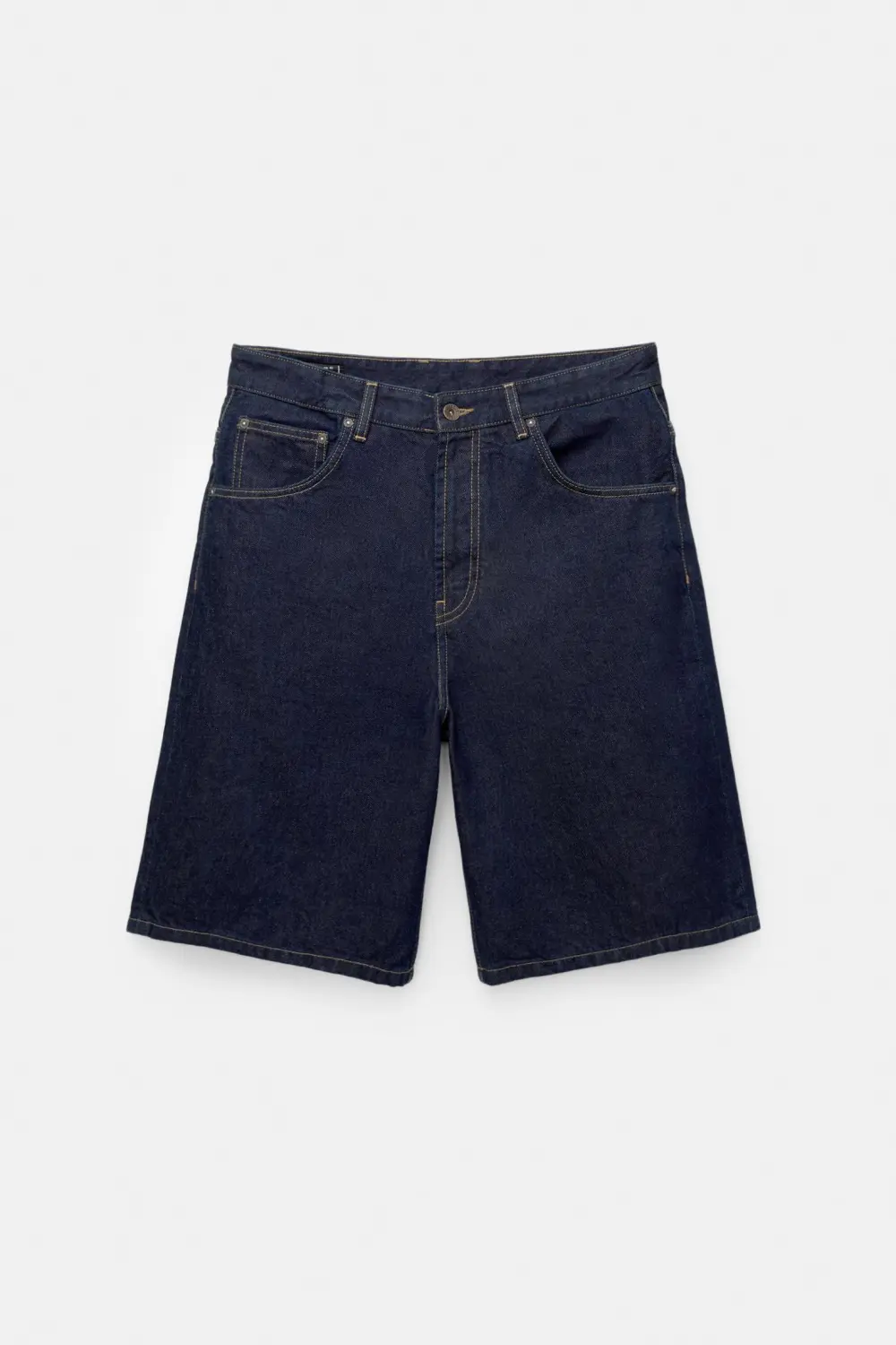 Baggy denim Bermuda shorts
