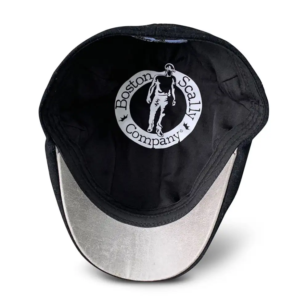 The Kenmore Boston Scally Cap - Coolidge Black & Grey Brim