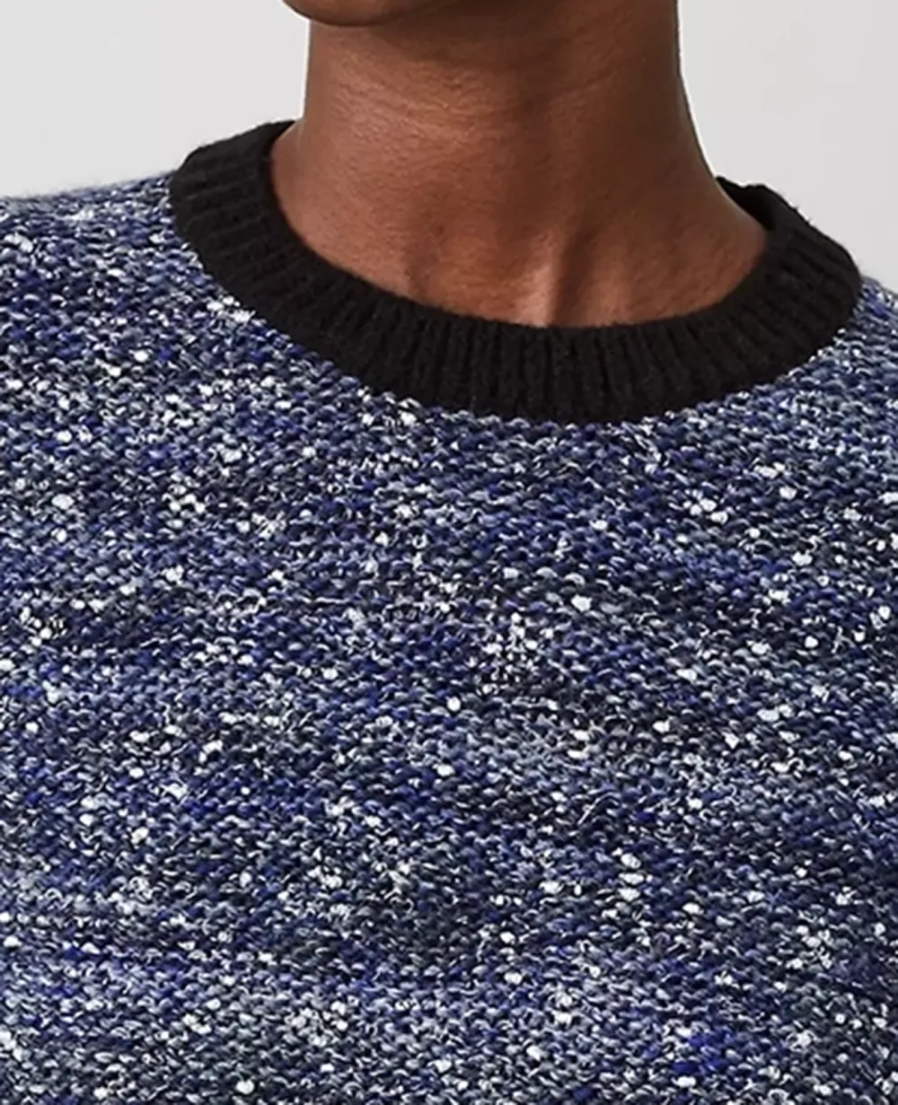 Tweed Contrast Trim Tee