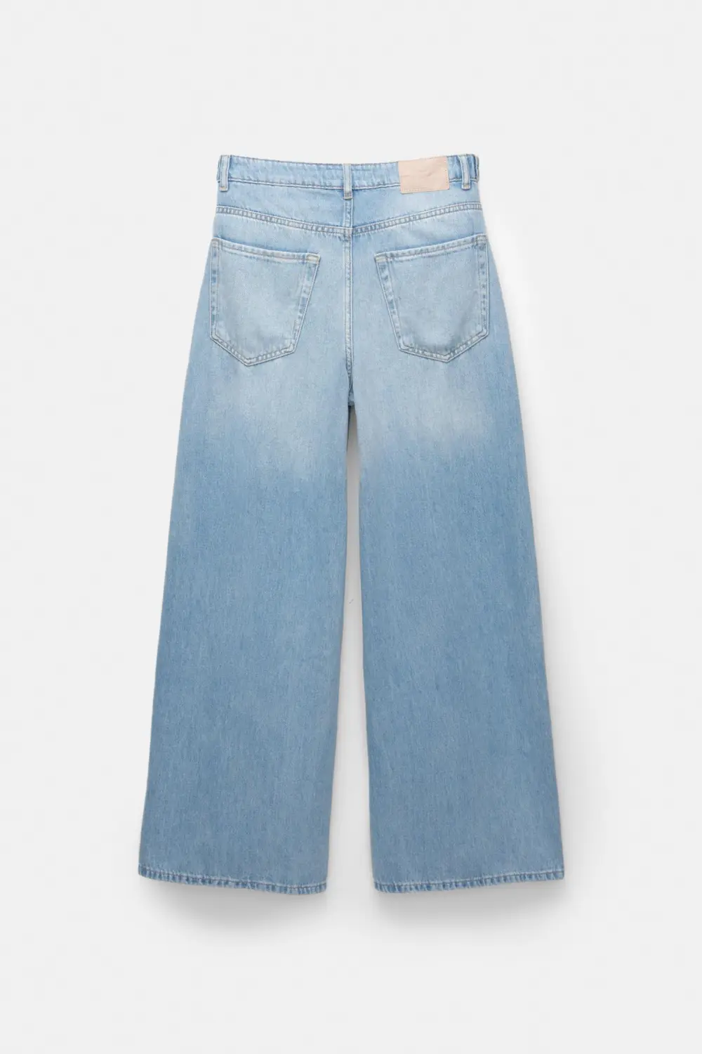 Jeans baggy wide leg detalle trabillas