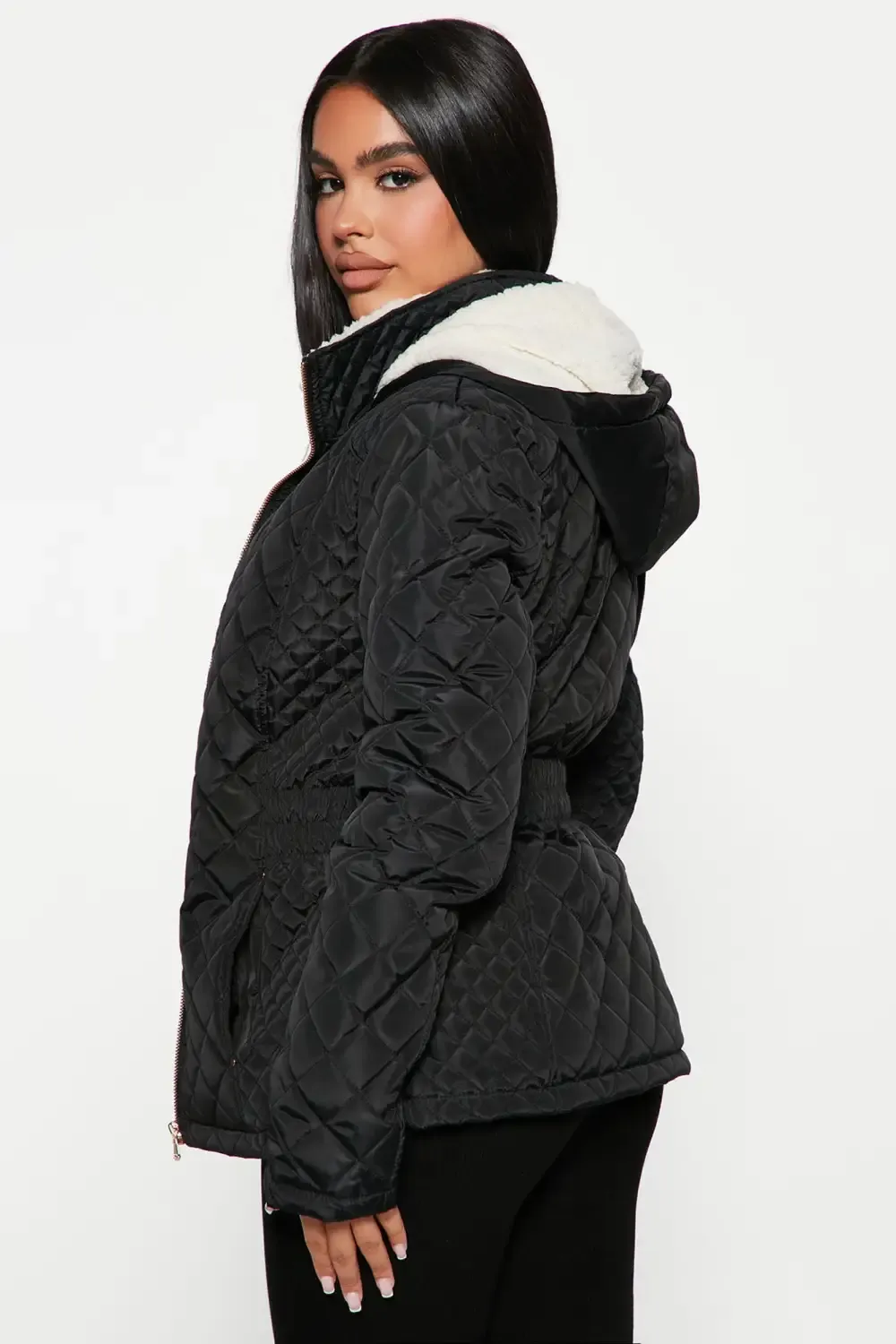 Quit Tripping Quilted Jacket - Black