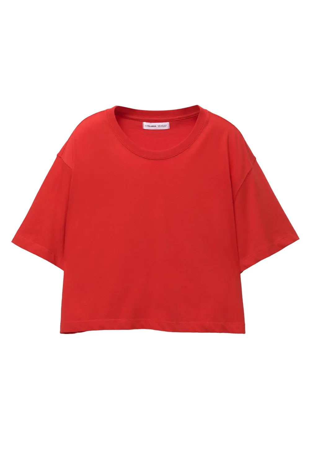 Camiseta cropped manga corta