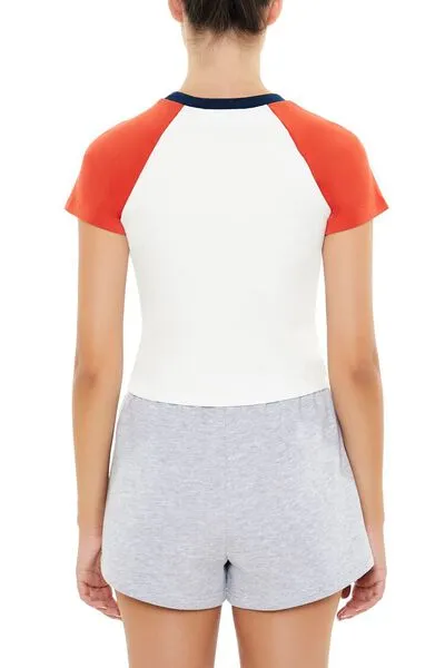New York Cropped Raglan Tee