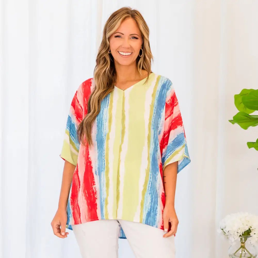 Watercolor Day Dream Top, Multi
