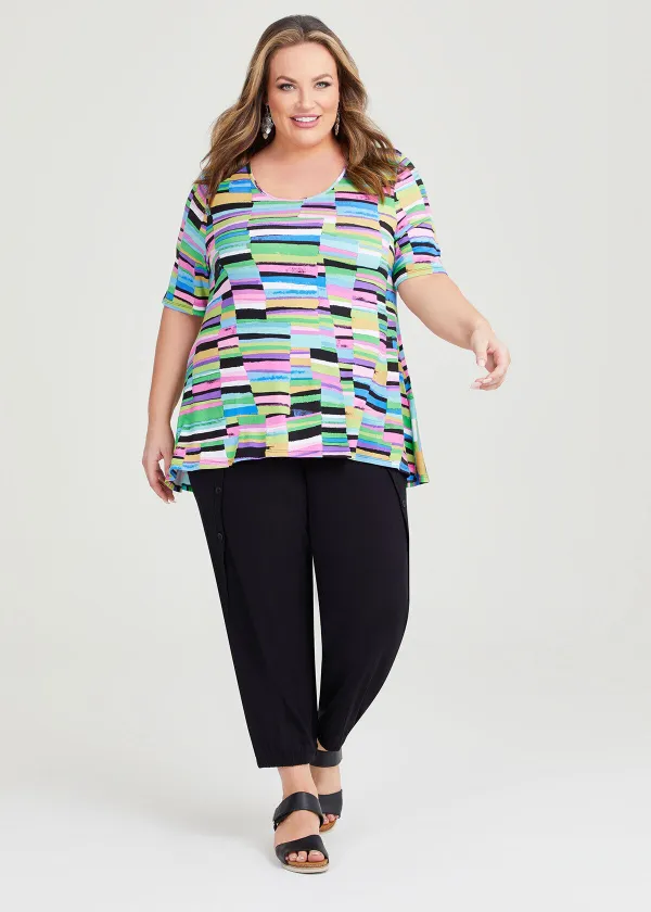 Colour Stripe Bamboo Top