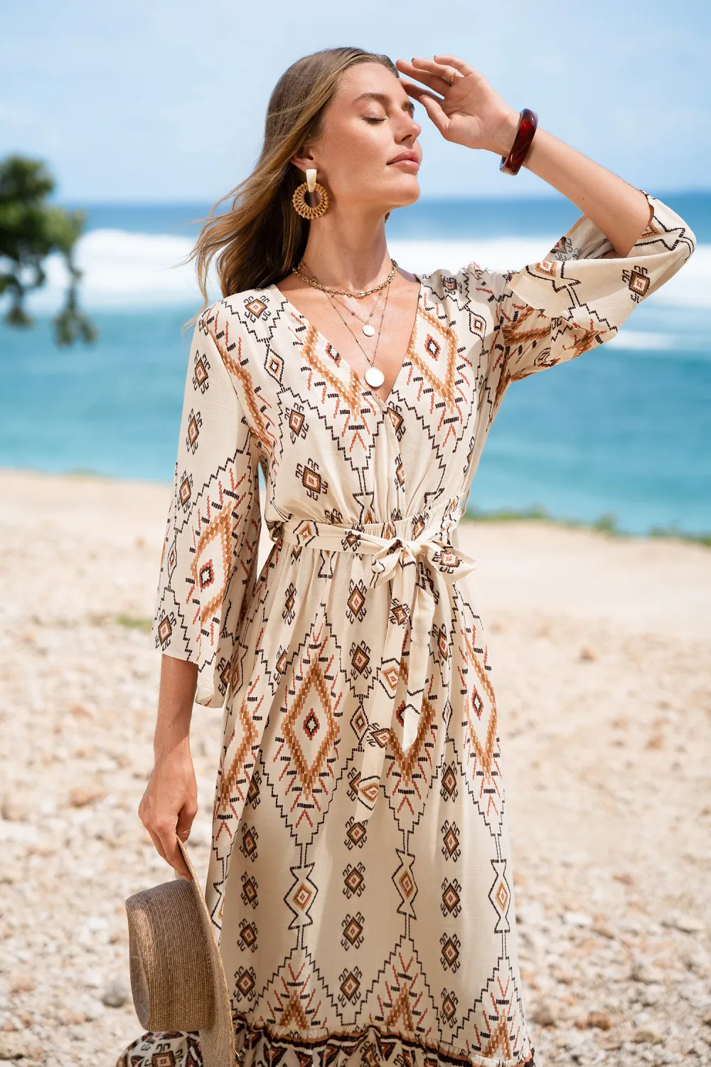 Cabo Shores Geo Maxi Dress