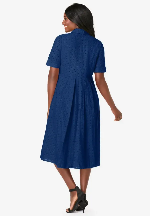 Eyelet Shirt Dress