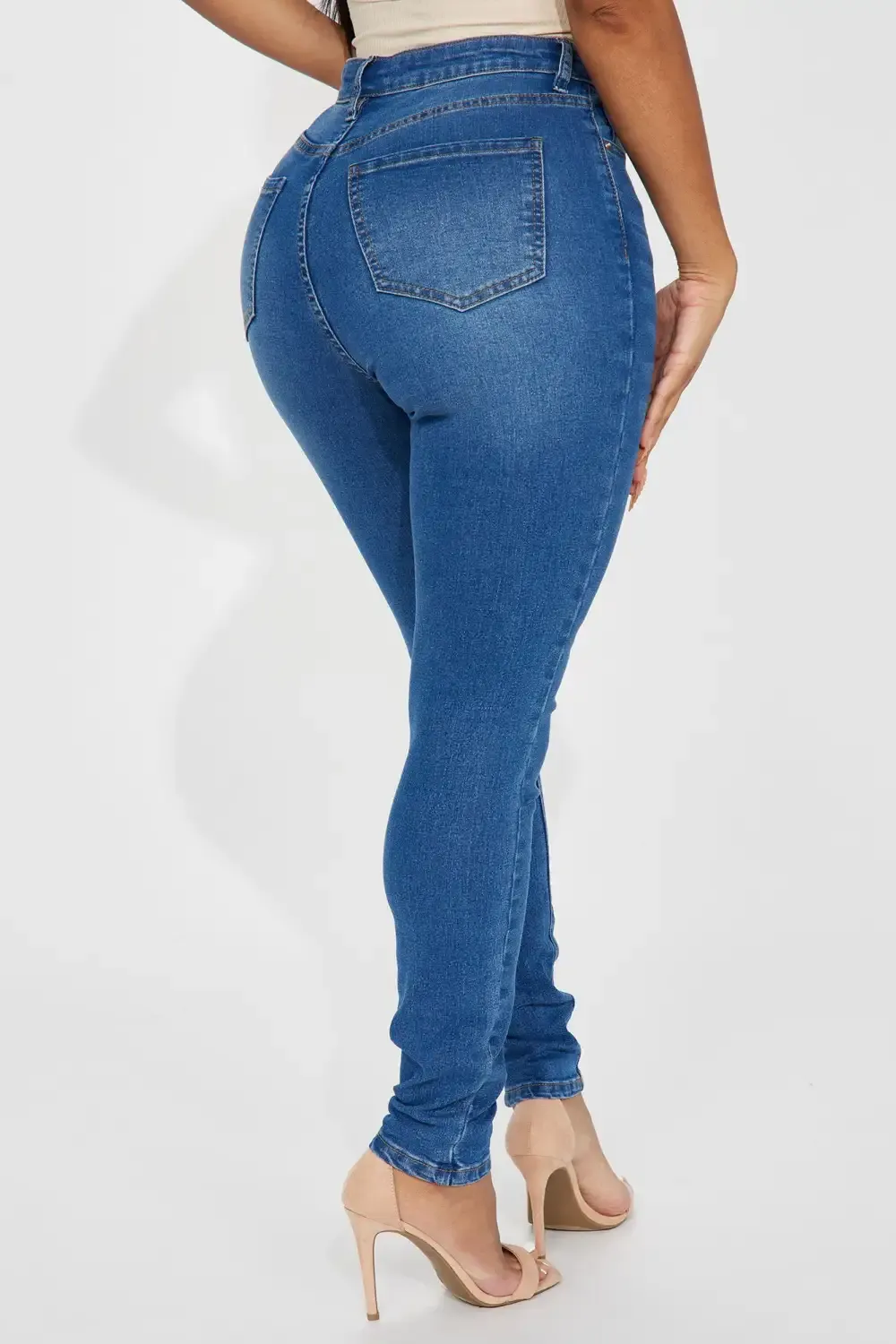 Amara High Rise Stretch Skinny Jeans - Medium Wash