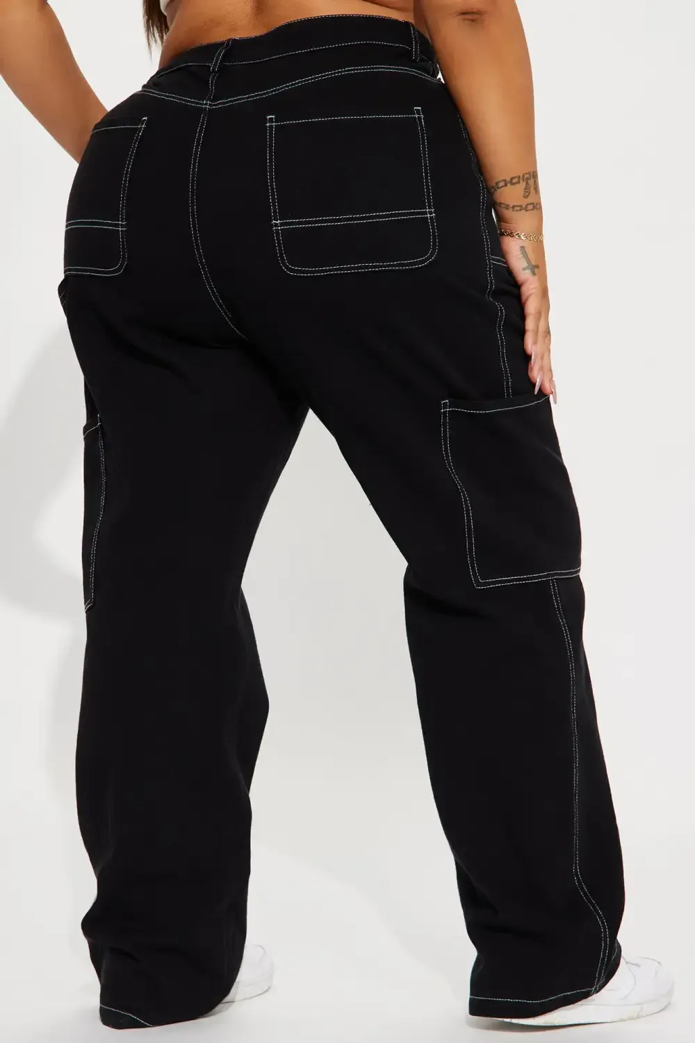 Take A Risk High Rise Utility Jean - Black