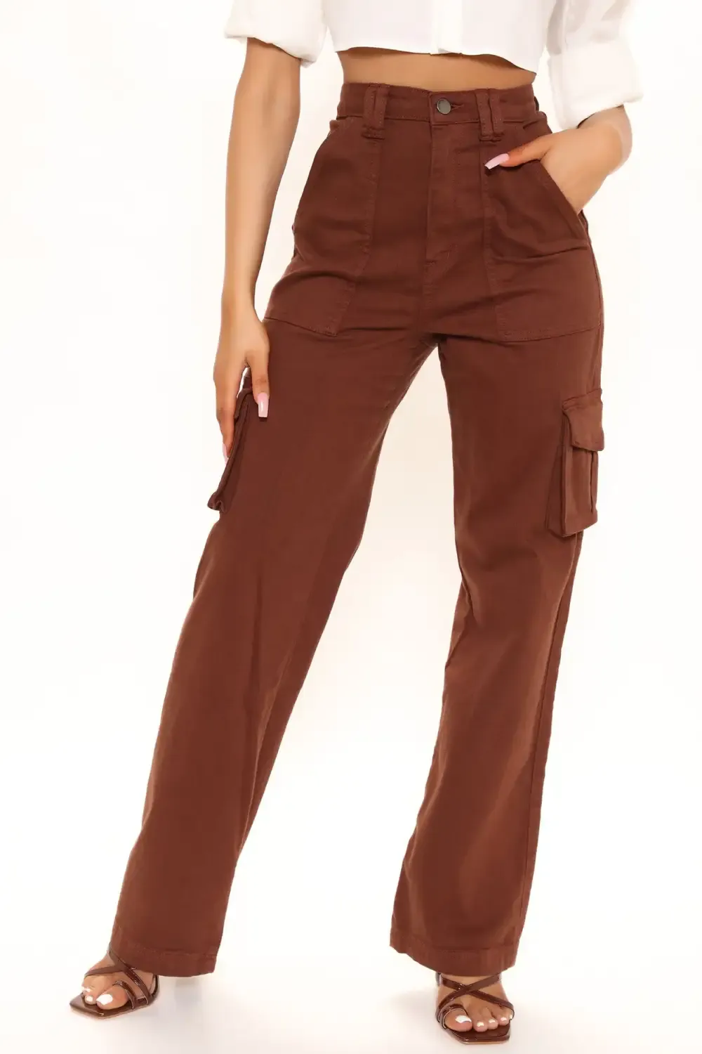 Smooth Talker Cargo Boyfriend Jeans - Chocolate