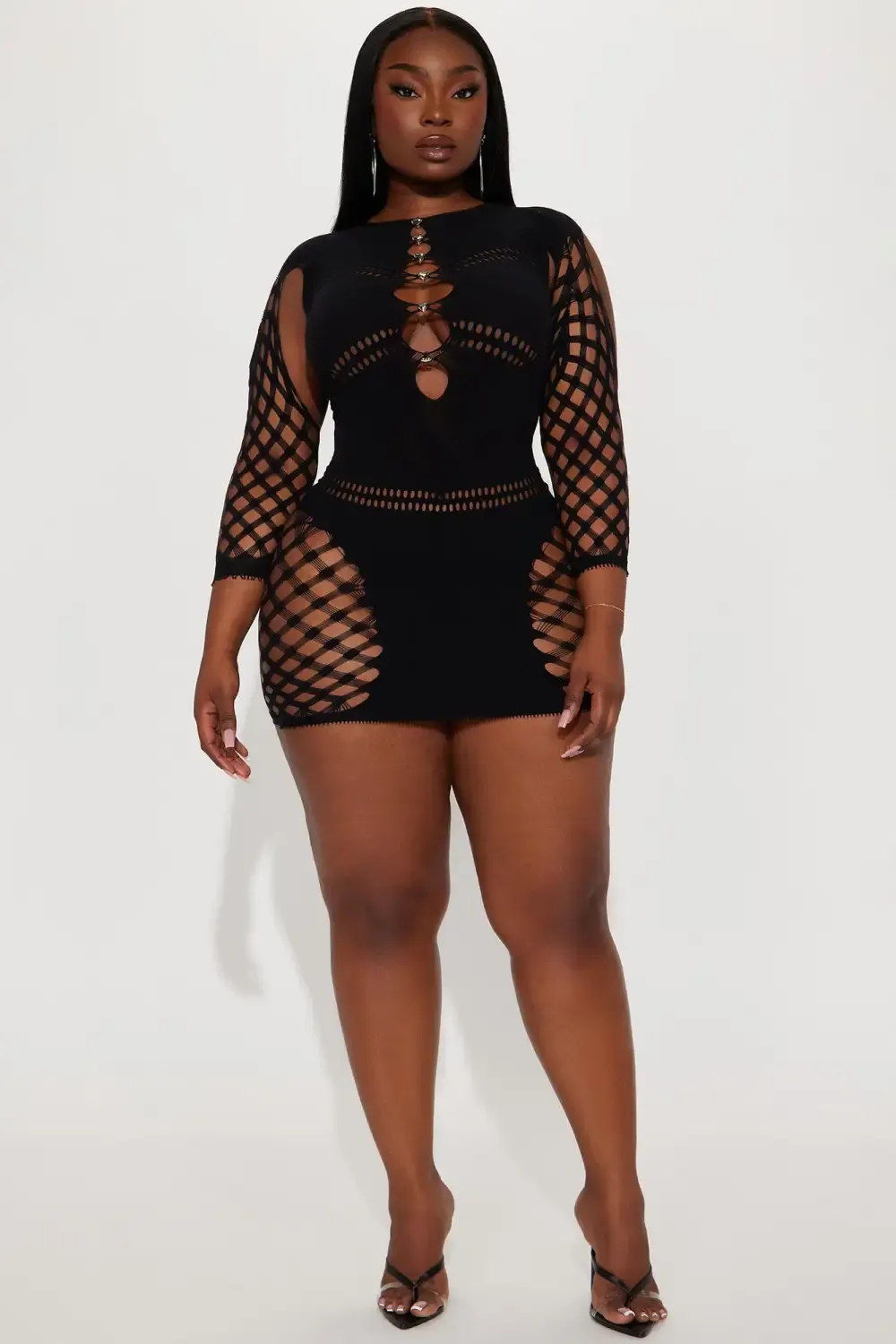 Flirty Feeling Seamless Mini Dress - Black