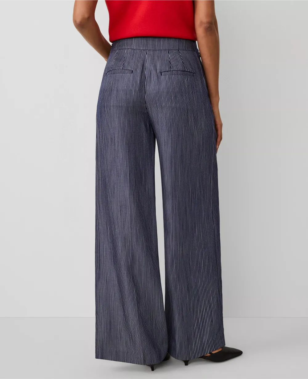 The Wide-Leg Sailor Pant in Pinstripe