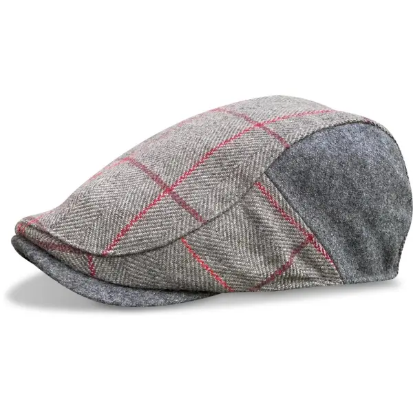 The Whiskey Boston Scally Cap - Cherry Oak Plaid