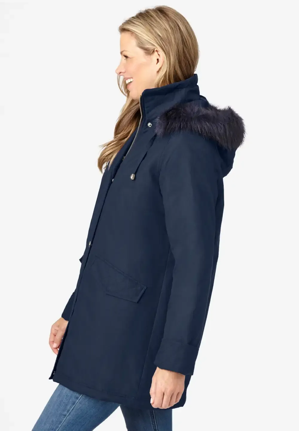 Faux Fur Down Parka Coat
