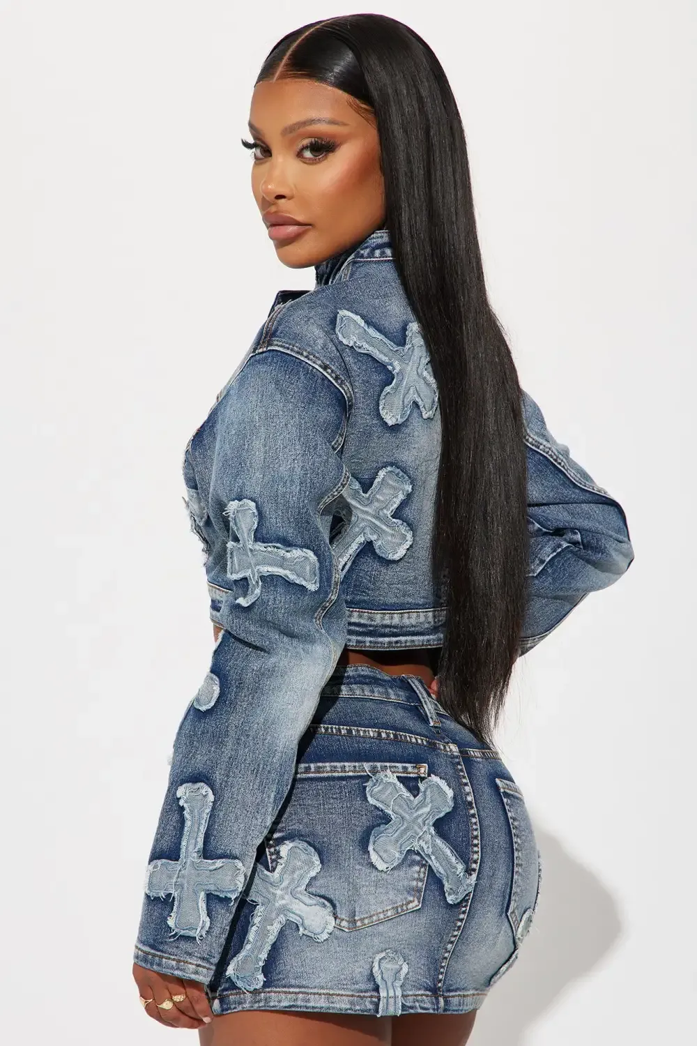 Cross Your Mind Denim Jacket - Medium Wash