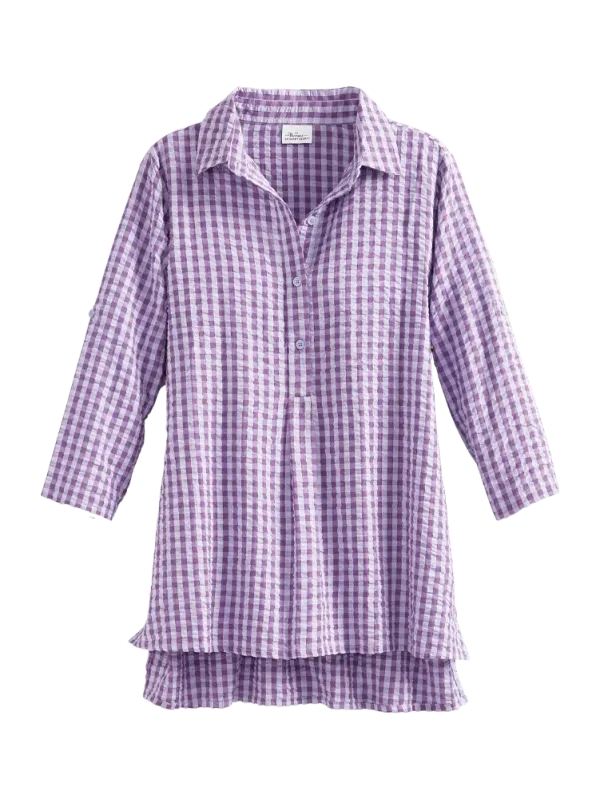 Women's Seersucker Popover Top