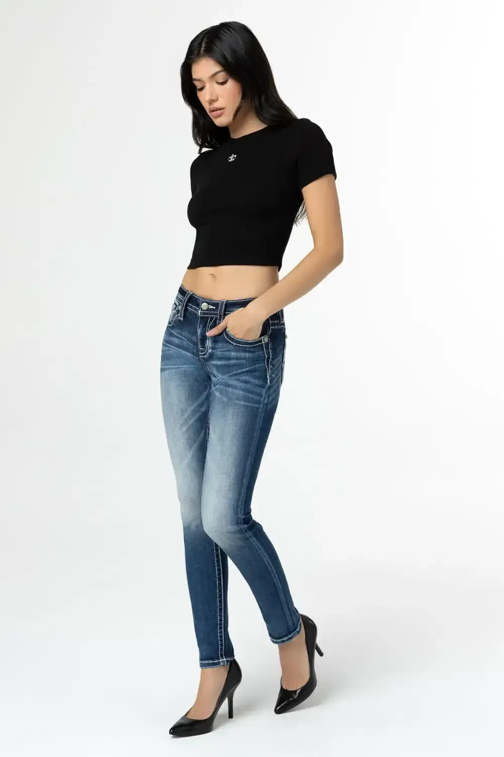 Vibrant Fleur De Lis Skinny Jeans